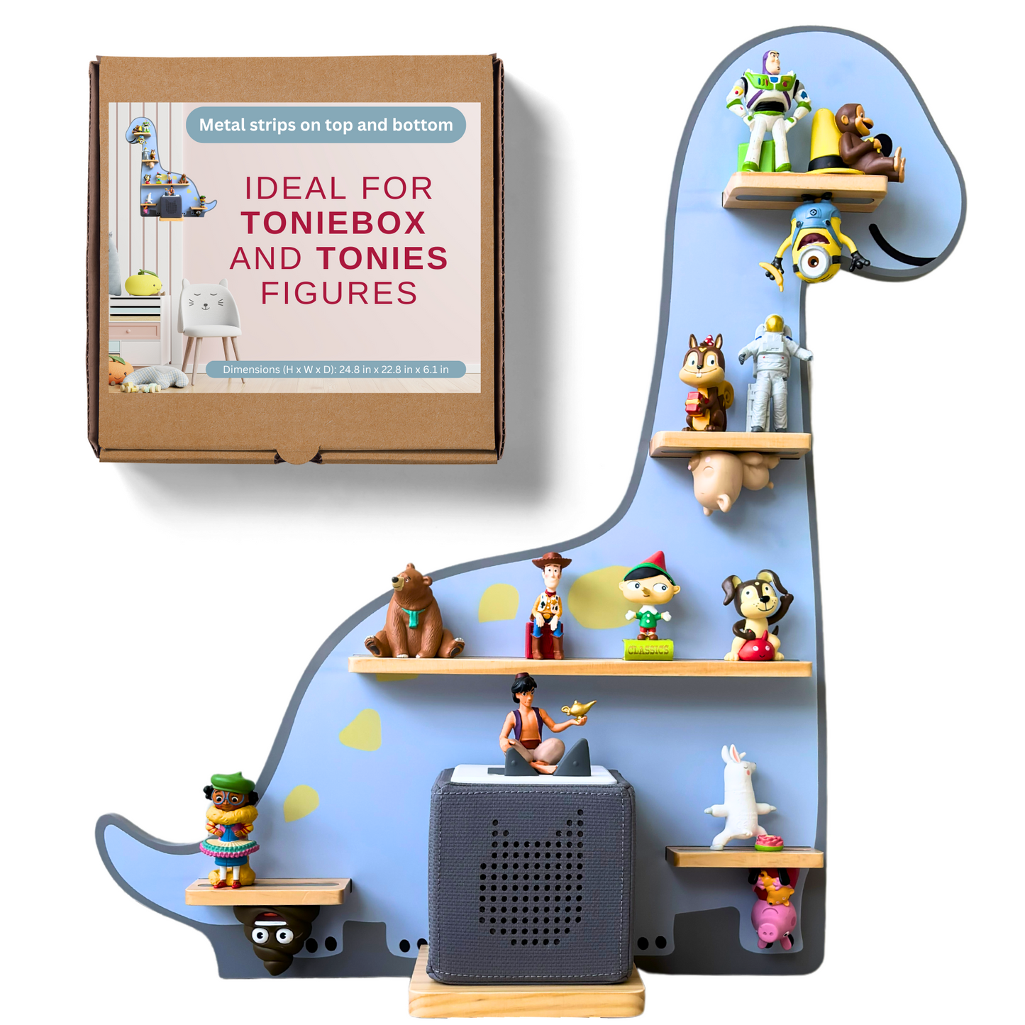 Magnetic Tonies Shelf DINOSAUR