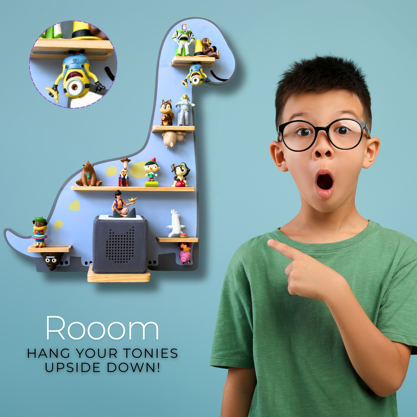 Magnetic Tonies Shelf DINOSAUR