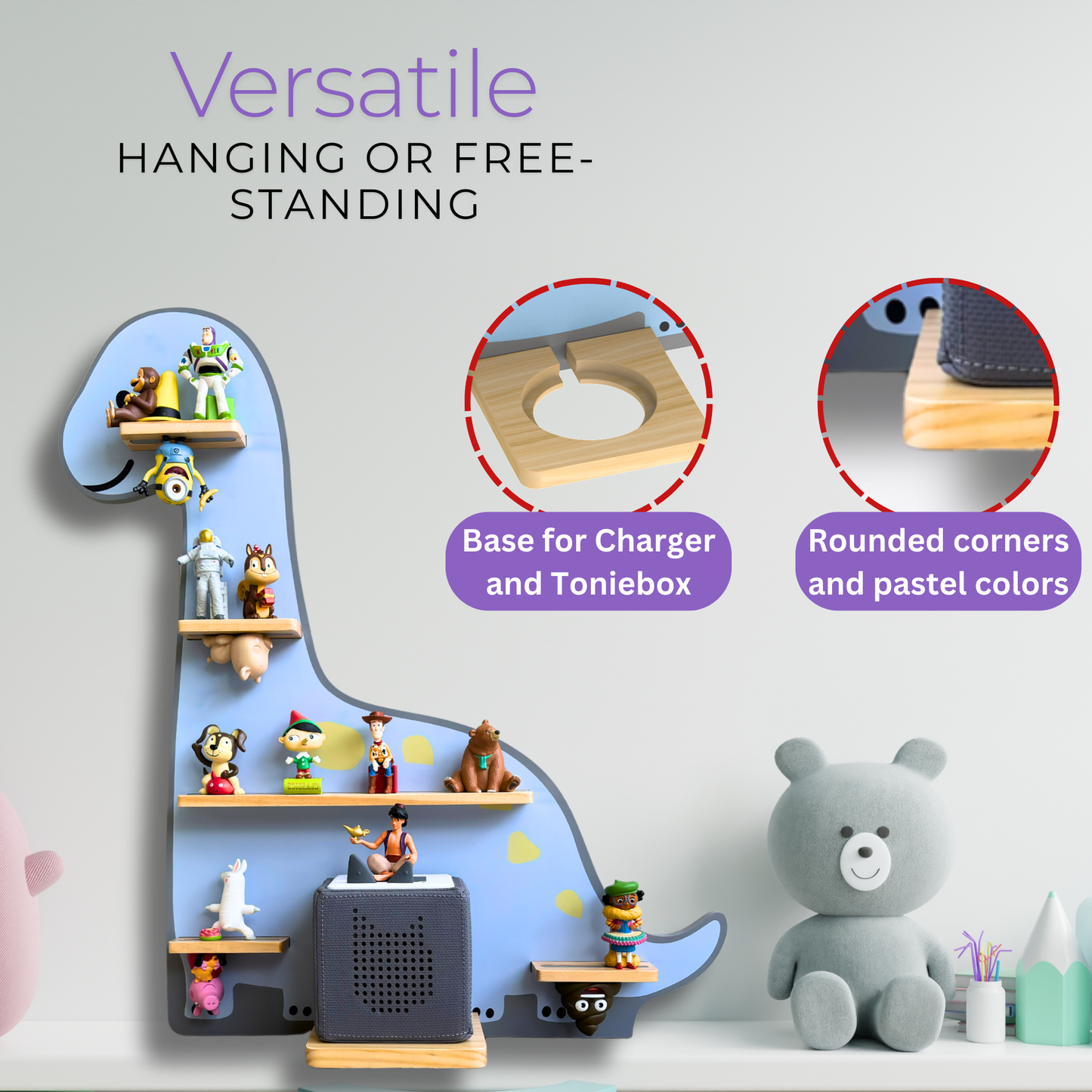 Magnetic Tonies Shelf DINOSAUR